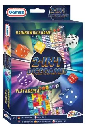 Dobbelspellen 2in1 (Rainbow Dice & Play and Repeat) Koopje