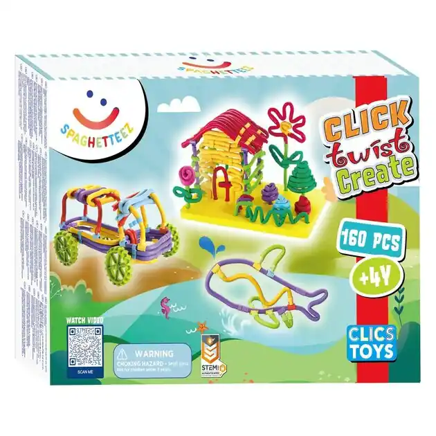 Rechtstreeks Van De Fabrikant Spaghetteez 3D Art Flexibele Bouwstaafjes, 160dlg.