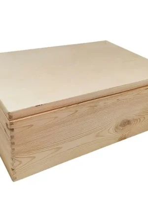 Grenen Opbergkist met Klepdeksel (40x30x23cm) Snelle Levering
