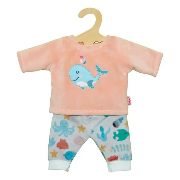 Weekendaanbieding Poppen Fluffy Pyjama Roze Walvis, 28-35 cm
