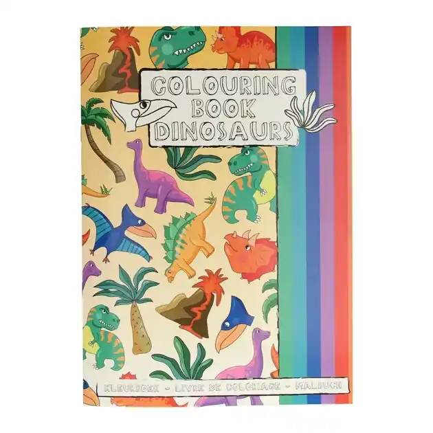 Populair Kleurboek met Stickervel Dinosaurus