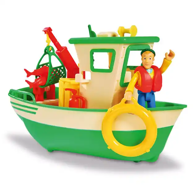Brandweerman Sam Charlies Vissersboot met Figuur Aanbieding