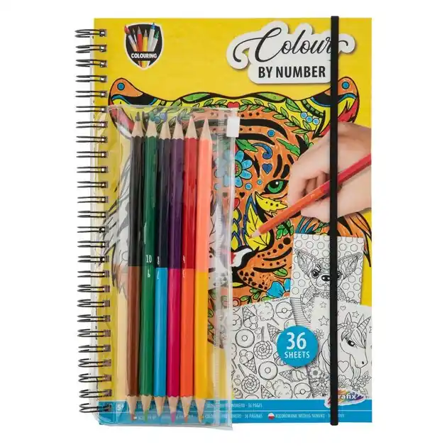 Kleuren op Nummer Kleurboek met Kleurpotloden. Alleen Vandaag