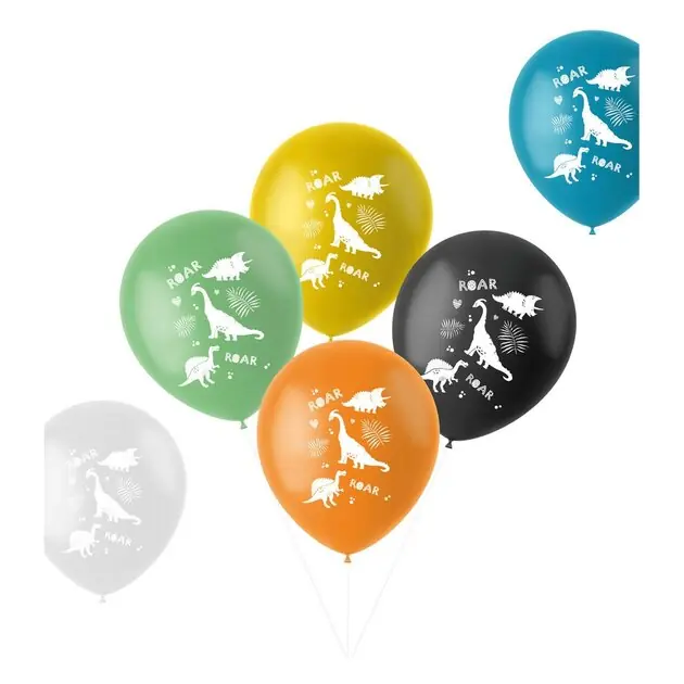 Premium Latex Ballonnen Dinosaurus 33 cm, 6st.