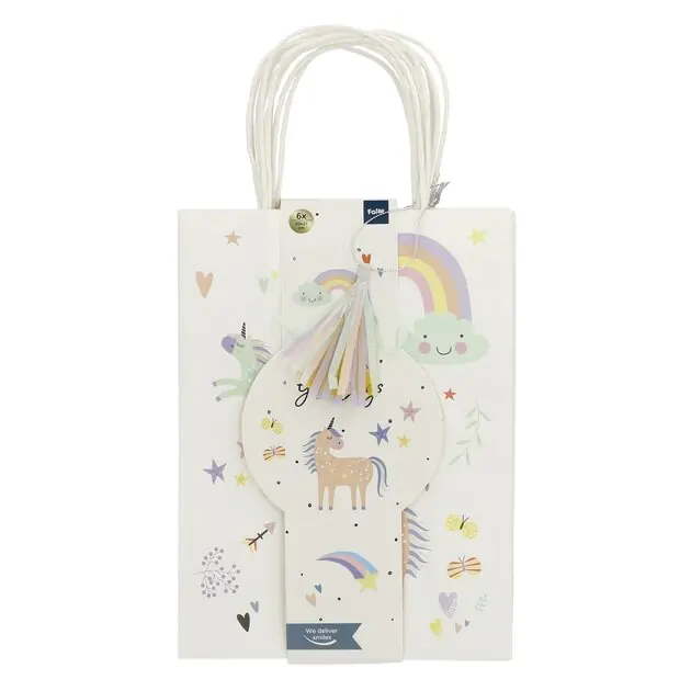 Uitdeelzakjes Unicorns & Rainbows, 6st. Alleen Vandaag