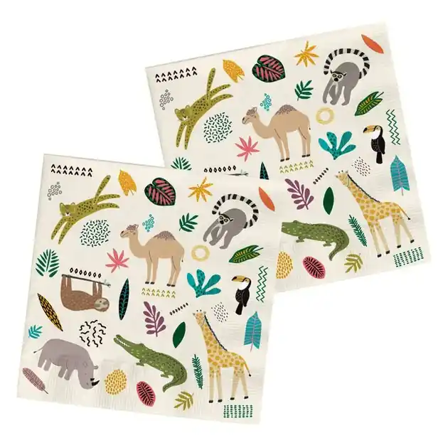 Favoriet Servetten Wilde Dieren 20st.