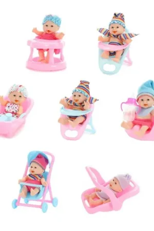 Baby Beau Mini Babypop Zittend, 12cm Favoriet