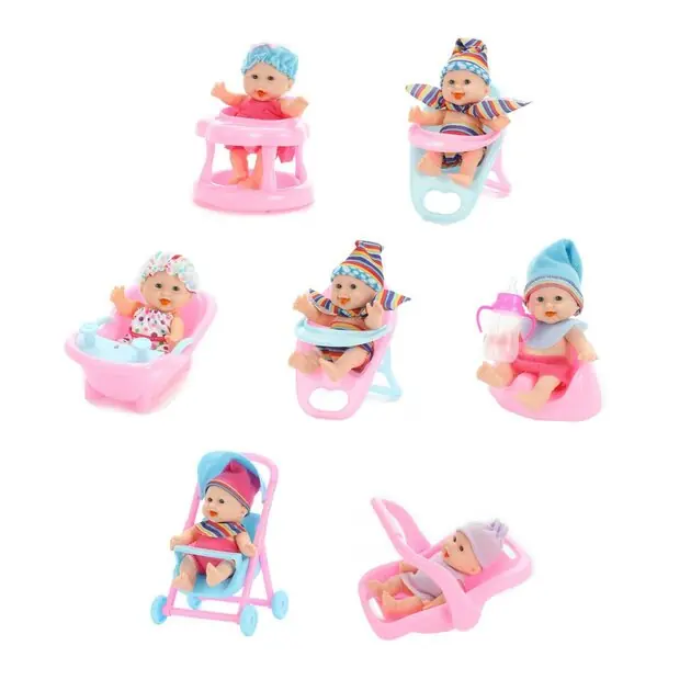 Baby Beau Mini Babypop Zittend, 12cm Favoriet