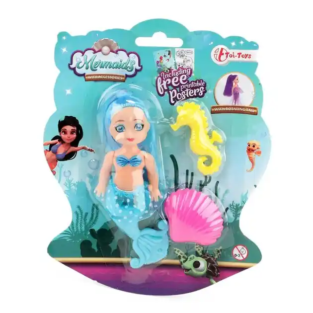 Mermaids Zeemeerminpop met Kammetjes, 12cm Dagaanbieding