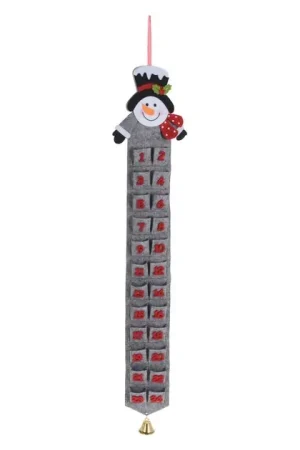 Goedkoop Adventkalender met Kerstfiguur - Grijs