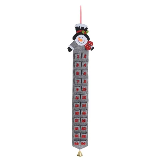 Goedkoop Adventkalender met Kerstfiguur - Grijs