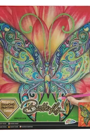 Fabrieksprijs Canvas Diamond Painting Vlinder, 30x30cm