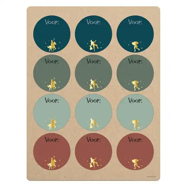 Hete Deal Cadeau Naamstickers Sint en Piet, 12st.