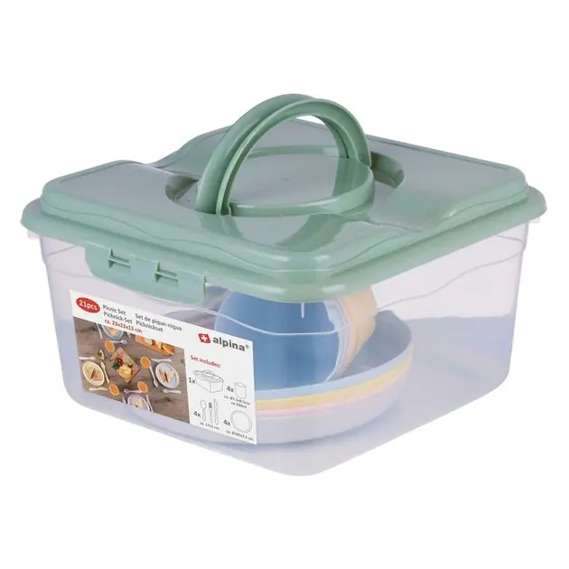 Must-Have Alpina Picknickset in Opbergbox, 21dlg.
