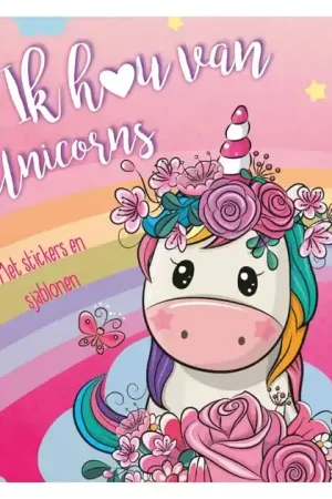 Sticker- en Sjablonenboek Ik hou van Unicorns Beperkt Aanbod