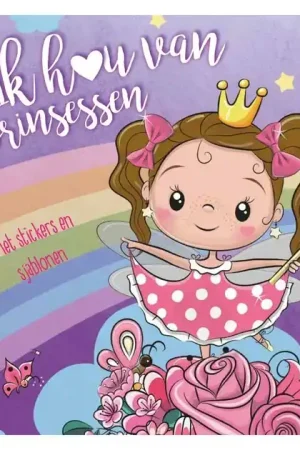 Beperkt Aanbod Sticker- en Sjablonenboek Ik hou van Prinsessen