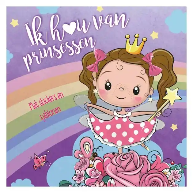 Beperkt Aanbod Sticker- en Sjablonenboek Ik hou van Prinsessen