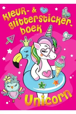 Speciale Aanbieding Kleur- & Glitter Stickerboek Unicorn