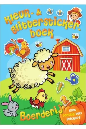 Weekendaanbieding Kleur- & Glitter Stickerboek Boerderij