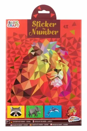 Dagaanbieding Stickeren op Nummer - Leeuw