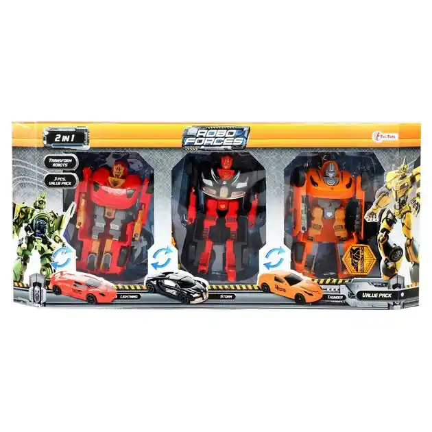 Koop Online Roboforces Transformeer Auto Robot, 3st.
