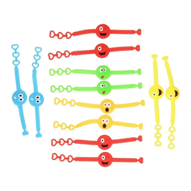 Armband Lachgezicht Kleur, set van 12st. Laatste Versie