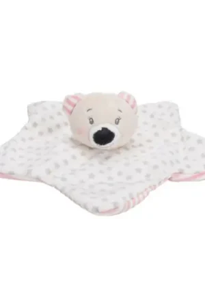 Baby Eco Pluche Knuffeldoekje Beer Ster - Roze Direct Verzonden