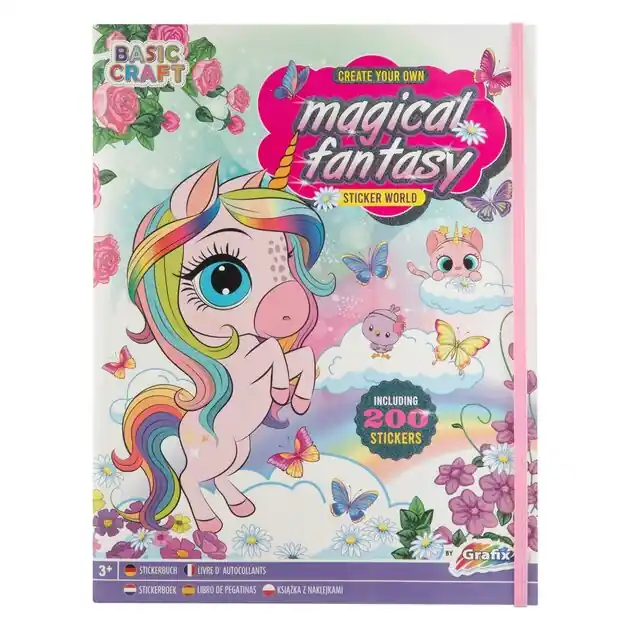 Stickerboek Magical Fantasy met 200 Stickers Tijdelijk Beschikbaar
