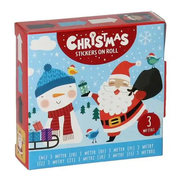 Tijdelijk Beschikbaar Kerststickers op Rol, 3 meter