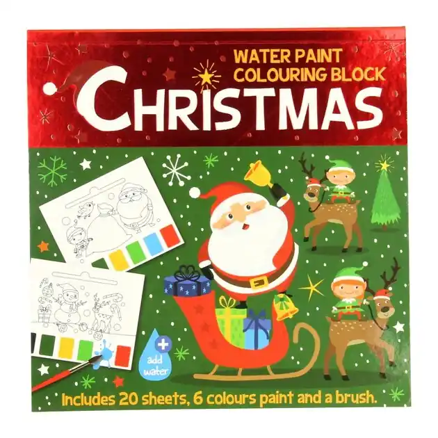 Direct Beschikbaar Waterverfblok Kerst