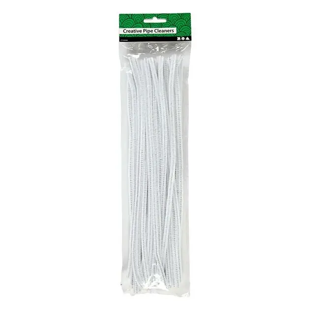 Koopje Chenille Wit 30cm, 50st.