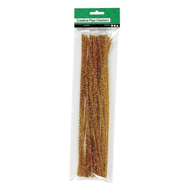 Chenille Goud 30cm, 24st. Weekendaanbieding