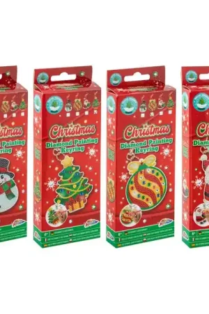 Maak je eigen Diamond Painting Sleutelhanger Kerst Direct Beschikbaar