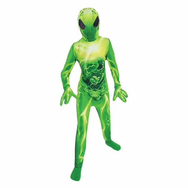 Direct Beschikbaar Kinderkostuum Alien Groen, 4-6 jaar