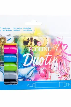 Voordeelprijs Ecoline Duotip Markers Basisset, 6dlg.