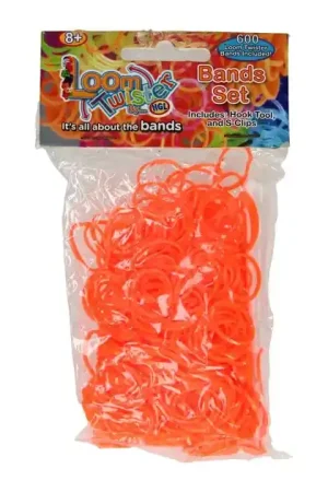 Premium Loombands Oranje Set, 600st.