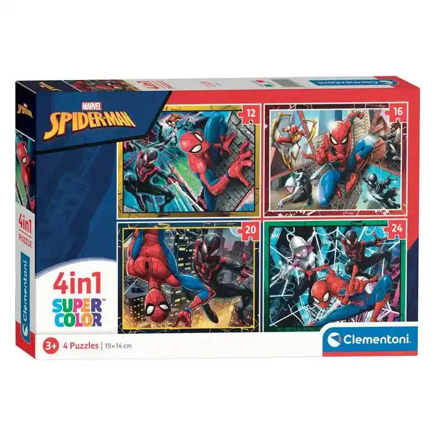 Clementoni Puzzels Marvel Spiderman, 4in1 Alleen Vandaag