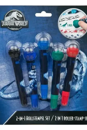 Gereduceerde Prijs Jurassic World Rol Stempelstiften, 5st.