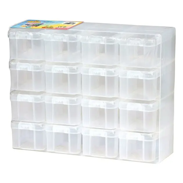 Hama Strijkkralen Opbergbox Set met 16 opbergdoosjes Koop Vandaag