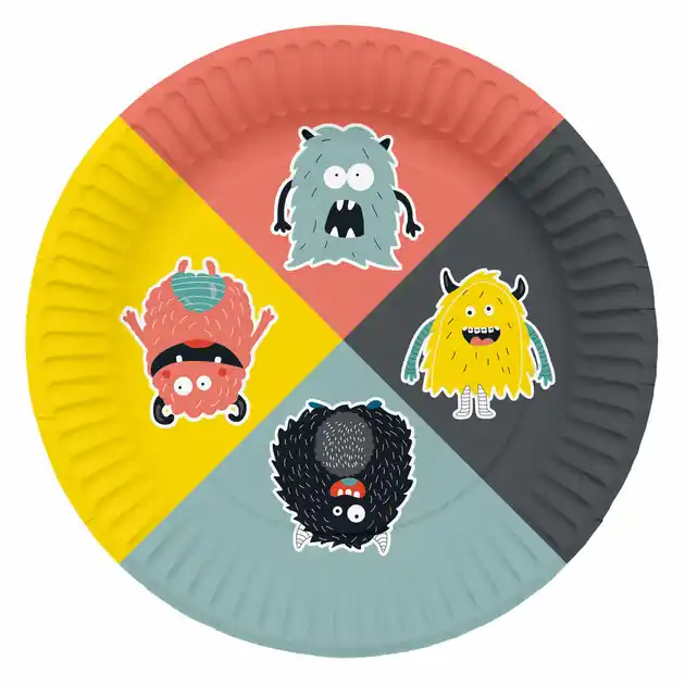 Koop Vandaag Borden Monster Bash, 8st.