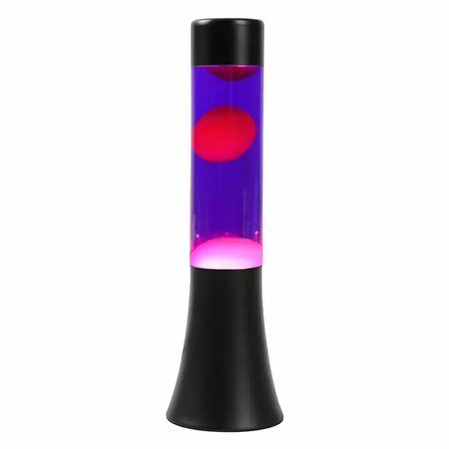 Lavalamp Zwart/Paars/Roze, 30cm Seizoensaanbieding