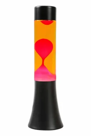 Snelle Levering Lavalamp Zwart/Oranje/Rood, 30cm