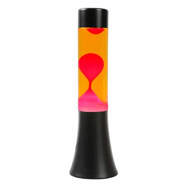 Snelle Levering Lavalamp Zwart/Oranje/Rood, 30cm