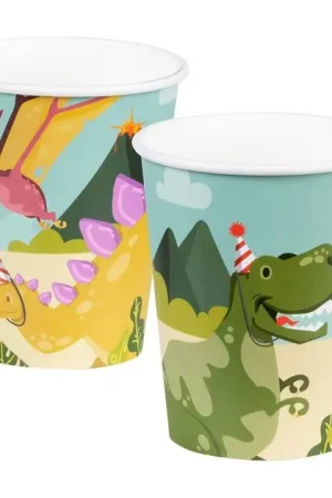 Bestel Nu Papieren Bekers Dino Party, 10st.