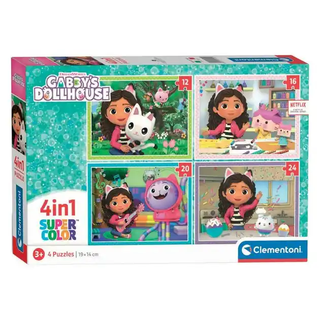 Op = Op Clementoni 4in1 Puzzel Gabby's Poppenhuis