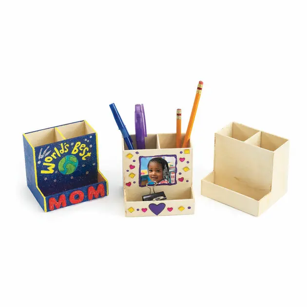 Colorations - Versier je Eigen Houten Bureauorganizer, Set van 12 Koop Vandaag