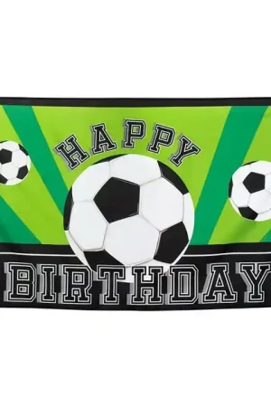 Snelle Levering Vlag Voetbal Happy Birthday, 150x90cm