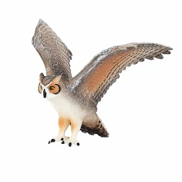 Mojo Wildlife Grote Gehoornde Uil - 387284 Op = Op