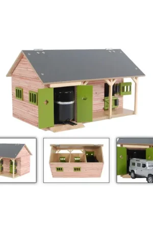 Kids Globe Paardenstal met 2 Boxen en Berging 1:32 Seizoensaanbieding