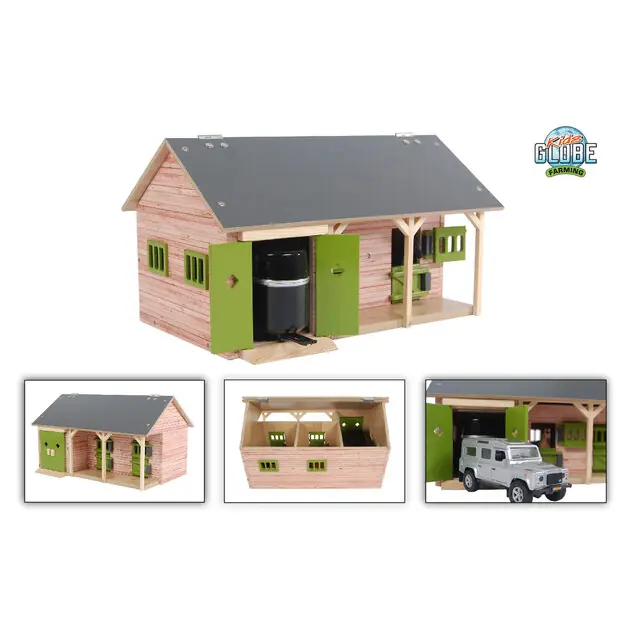 Kids Globe Paardenstal met 2 Boxen en Berging 1:32 Seizoensaanbieding